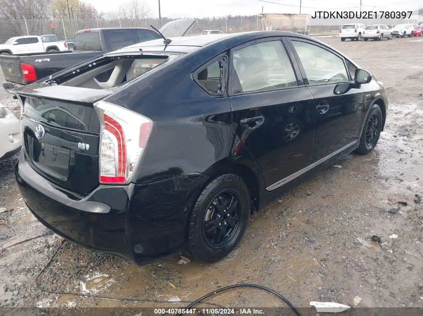 2014 Toyota Prius Two VIN: JTDKN3DU2E1780397 Lot: 40785447