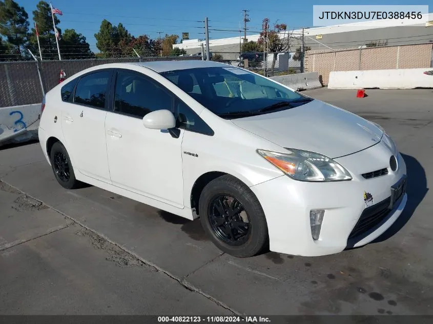 2014 Toyota Prius Two VIN: JTDKN3DU7E0388456 Lot: 40822123