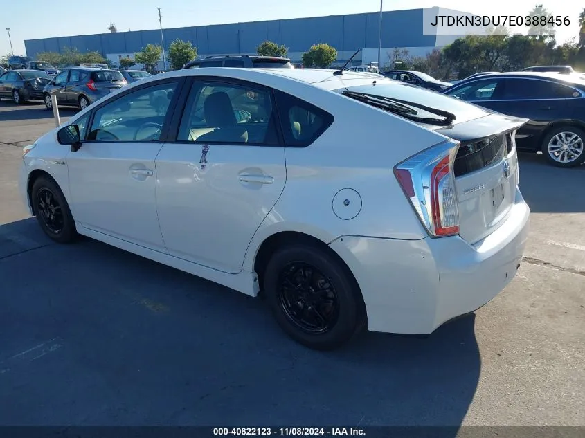 2014 Toyota Prius Two VIN: JTDKN3DU7E0388456 Lot: 40822123