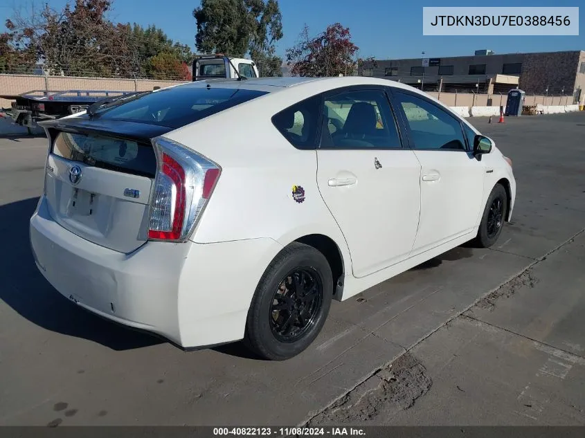 2014 Toyota Prius Two VIN: JTDKN3DU7E0388456 Lot: 40822123