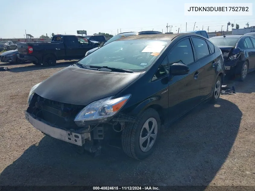 2014 Toyota Prius Two VIN: JTDKN3DU8E1752782 Lot: 40824615