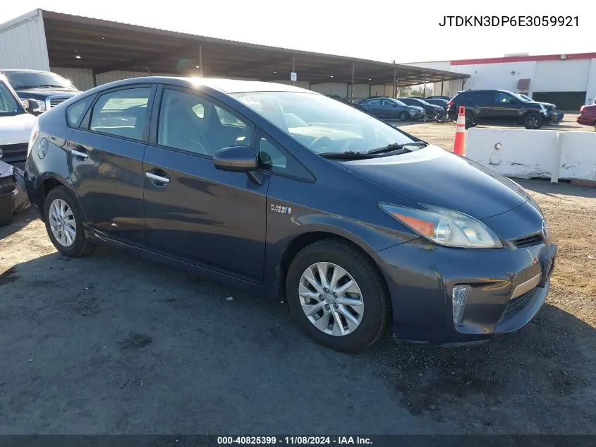 2014 Toyota Prius Plug-In VIN: JTDKN3DP6E3059921 Lot: 40825399