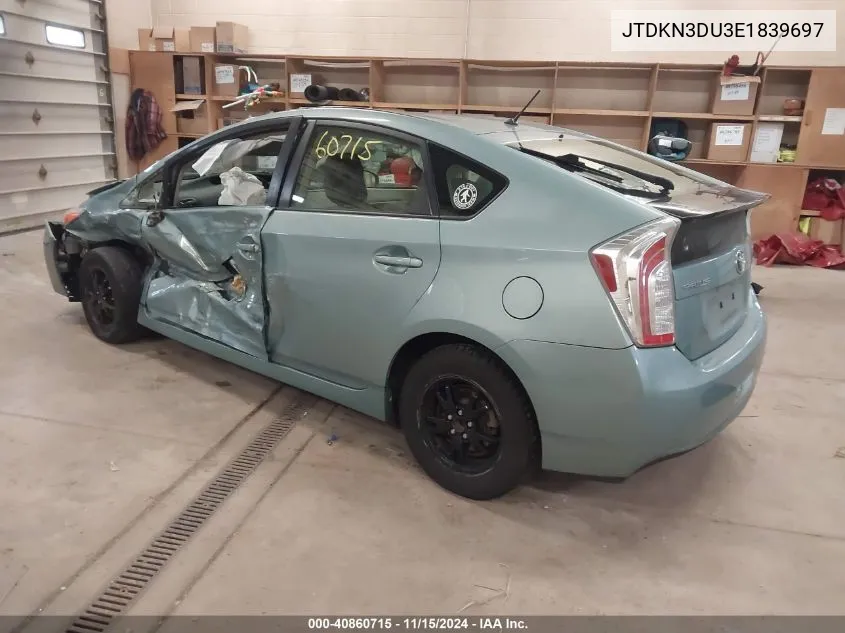 2014 Toyota Prius Two VIN: JTDKN3DU3E1839697 Lot: 40860715