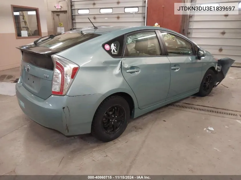 2014 Toyota Prius Two VIN: JTDKN3DU3E1839697 Lot: 40860715