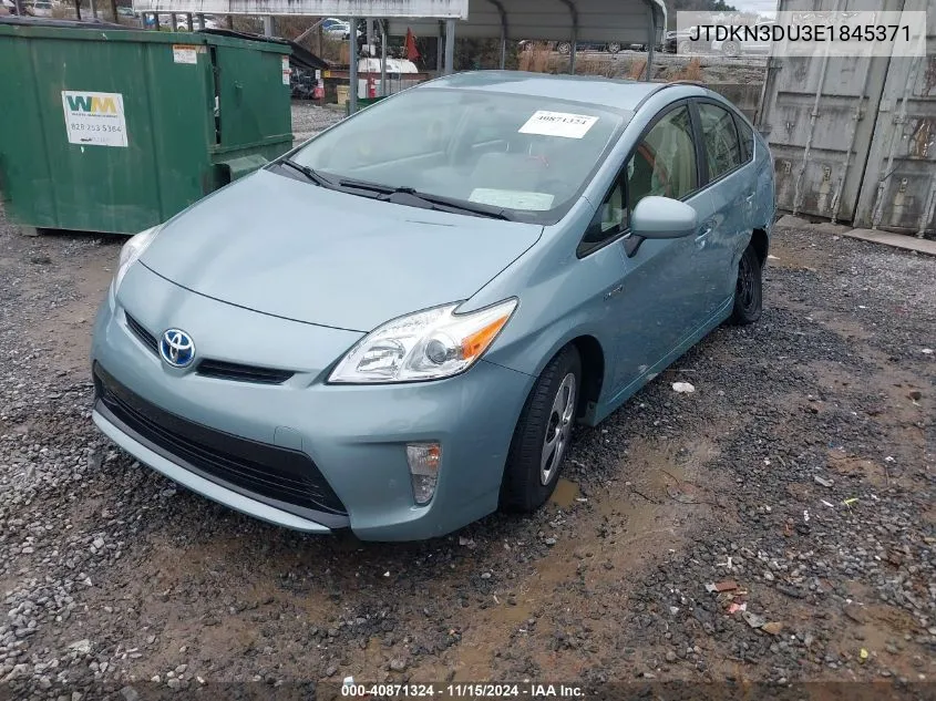 2014 Toyota Prius VIN: JTDKN3DU3E1845371 Lot: 40871324