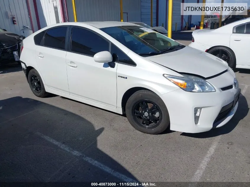 2014 Toyota Prius VIN: JTDKN3DUXE1735630 Lot: 40873000