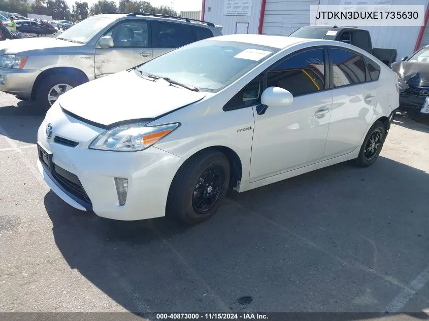 2014 Toyota Prius VIN: JTDKN3DUXE1735630 Lot: 40873000