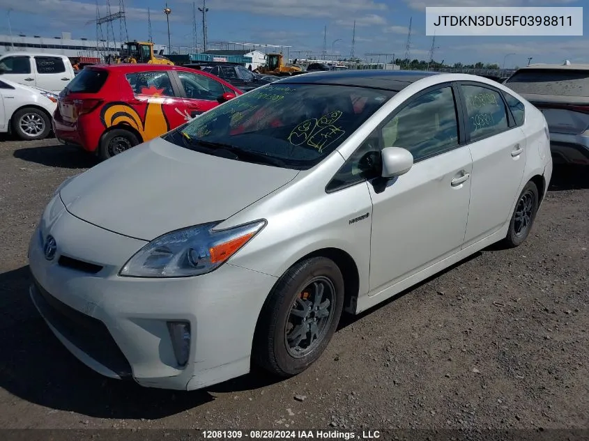 2015 Toyota Prius VIN: JTDKN3DU5F0398811 Lot: 12081309