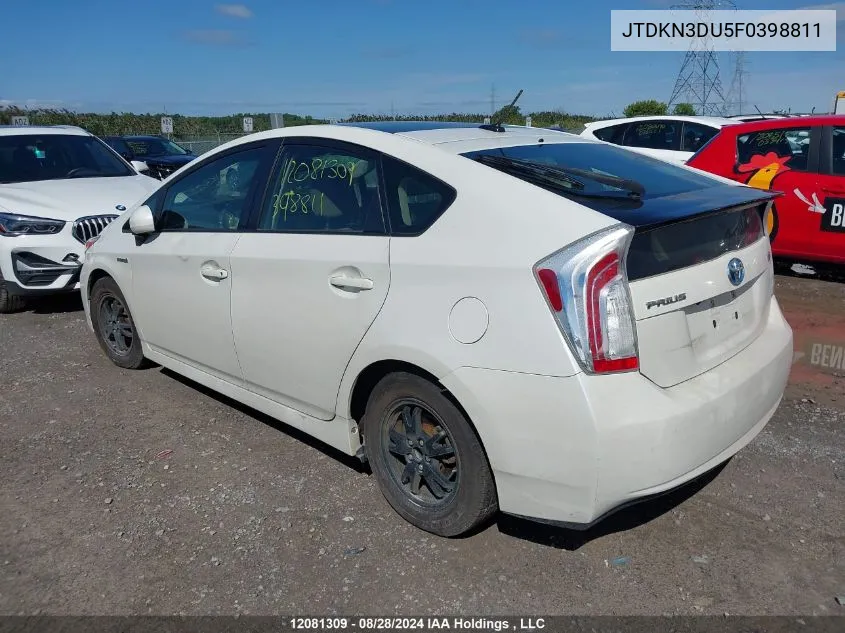 2015 Toyota Prius VIN: JTDKN3DU5F0398811 Lot: 12081309