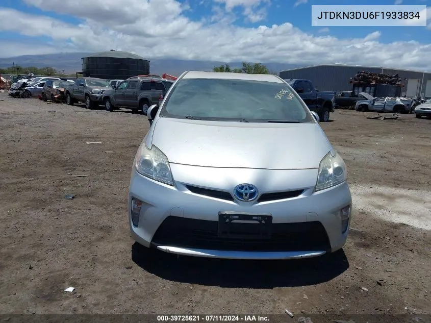 2015 Toyota Prius VIN: JTDKN3DU6F1933834 Lot: 39725621