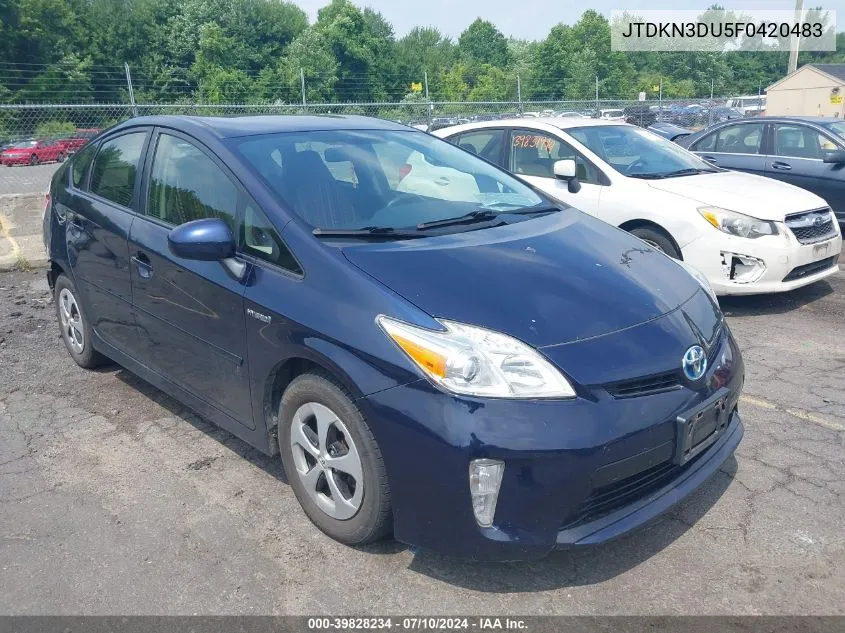 2015 Toyota Prius Two VIN: JTDKN3DU5F0420483 Lot: 39828234