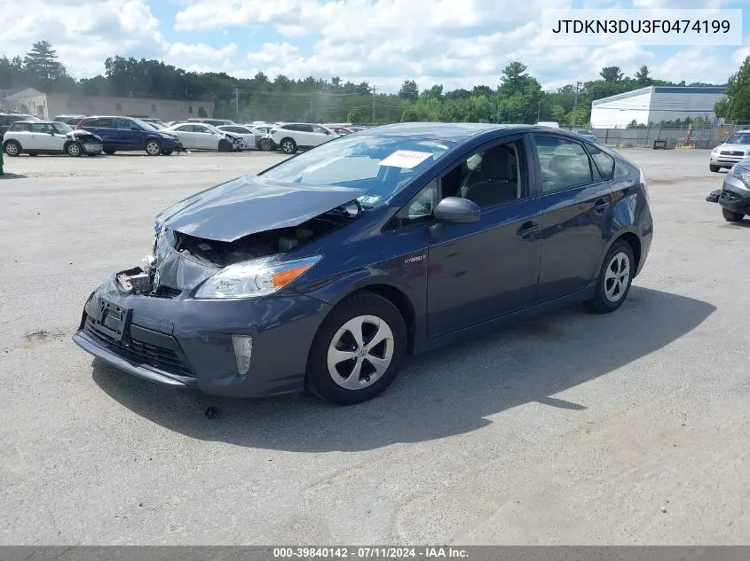 2015 Toyota Prius Two VIN: JTDKN3DU3F0474199 Lot: 39840142