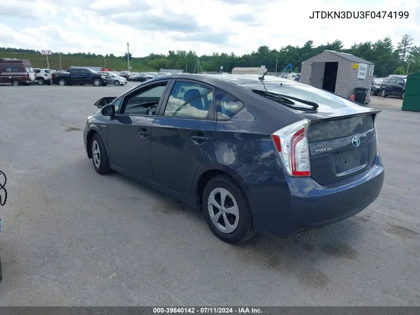 2015 Toyota Prius Two VIN: JTDKN3DU3F0474199 Lot: 39840142