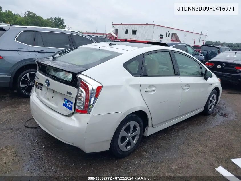 2015 Toyota Prius Three VIN: JTDKN3DU9F0416971 Lot: 39892772