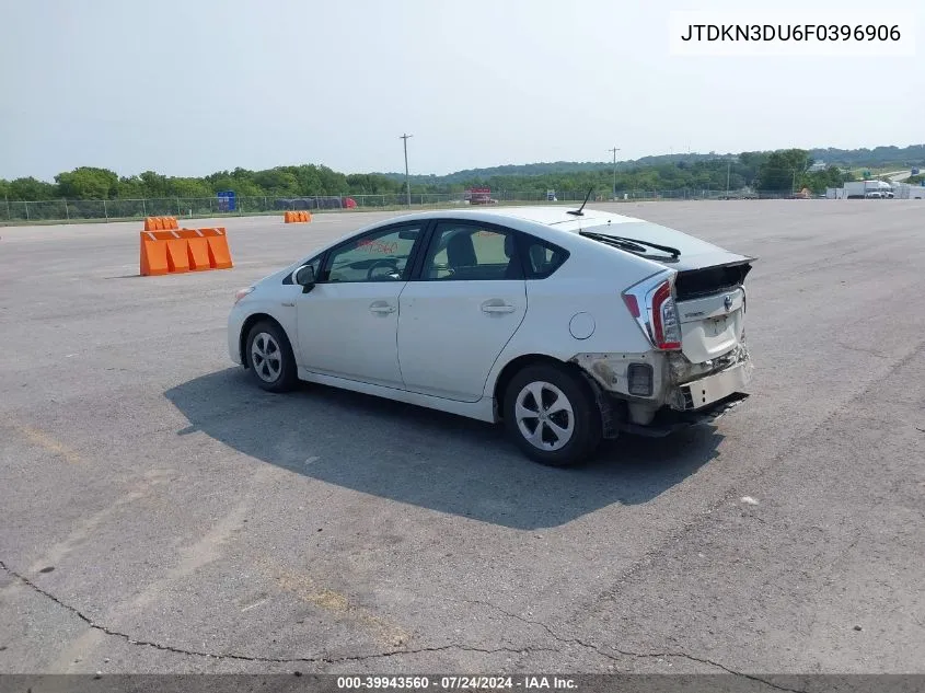 JTDKN3DU6F0396906 2015 Toyota Prius Three