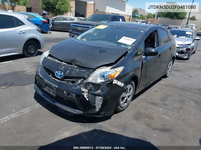 2015 Toyota Prius Five/Four/Persona Series Special Edition/Three/Two VIN: JTDKN3DU2F0481080 Lot: 39960013