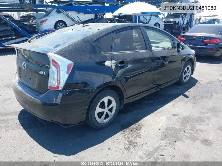 2015 Toyota Prius Five/Four/Persona Series Special Edition/Three/Two VIN: JTDKN3DU2F0481080 Lot: 39960013