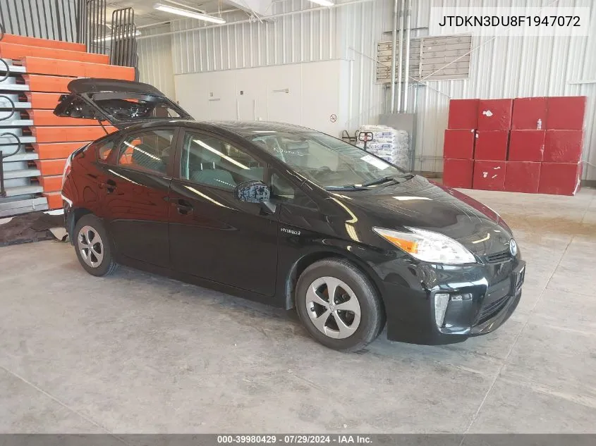 2015 Toyota Prius VIN: JTDKN3DU8F1947072 Lot: 39980429