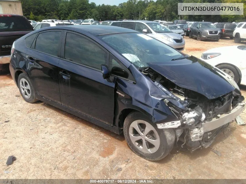 JTDKN3DU6F0477016 2015 Toyota Prius Three