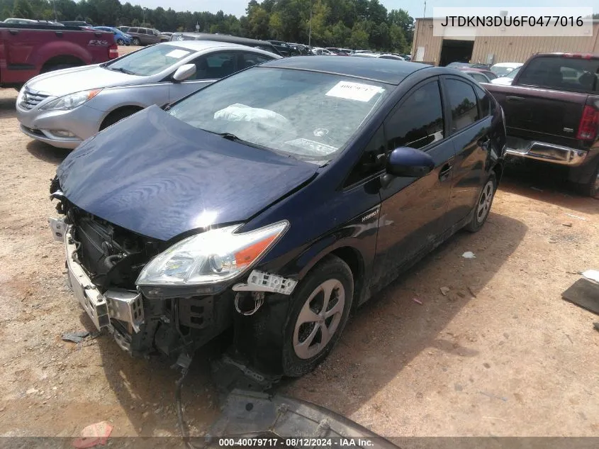 JTDKN3DU6F0477016 2015 Toyota Prius Three