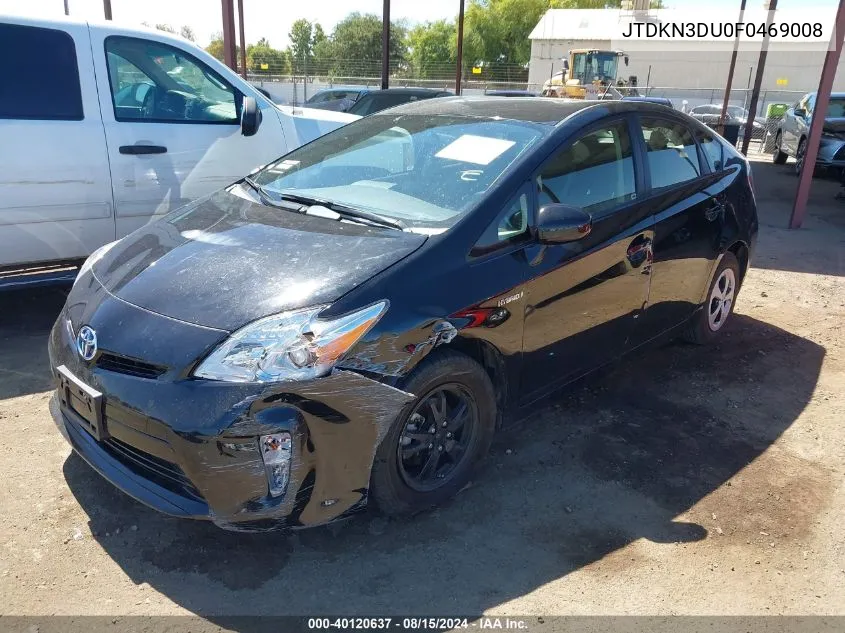 2015 Toyota Prius VIN: JTDKN3DU0F0469008 Lot: 40120637