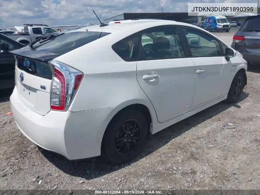 2015 Toyota Prius Three VIN: JTDKN3DU9F1890395 Lot: 40132054