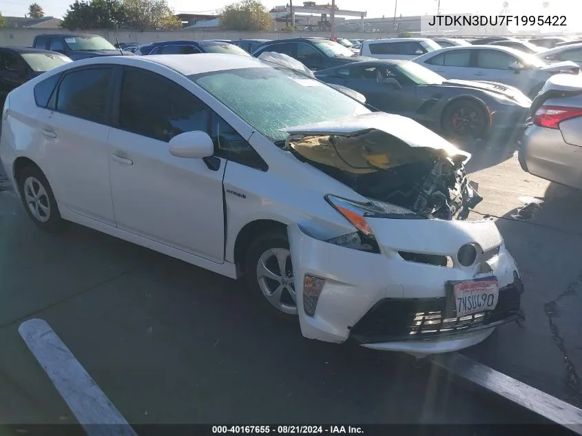 2015 Toyota Prius VIN: JTDKN3DU7F1995422 Lot: 40167655