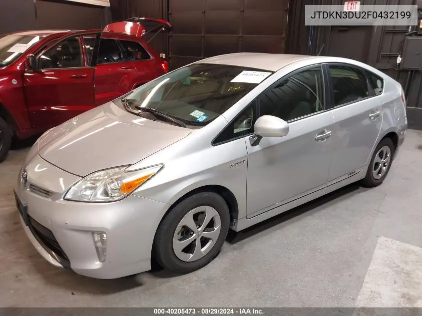 2015 Toyota Prius Two VIN: JTDKN3DU2F0432199 Lot: 40205473