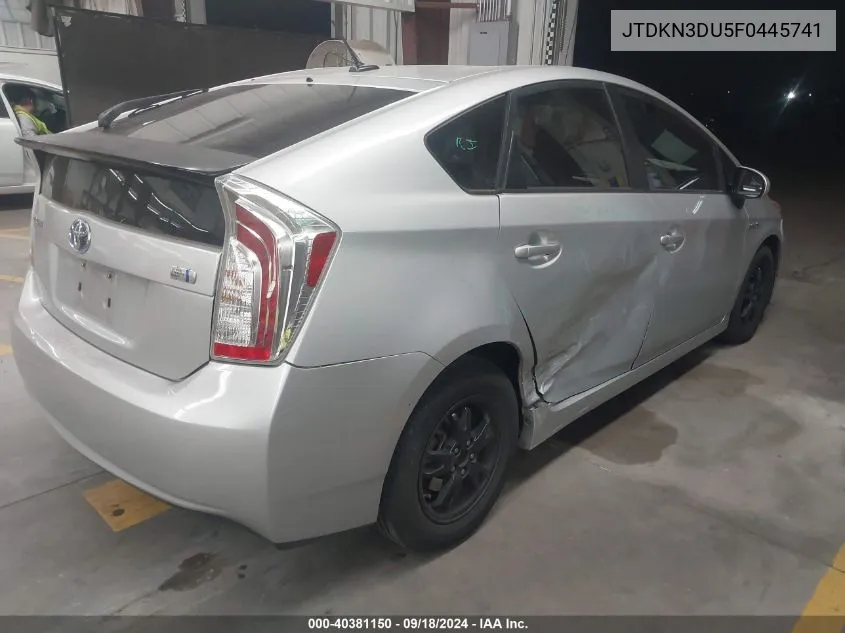 JTDKN3DU5F0445741 2015 Toyota Prius Four