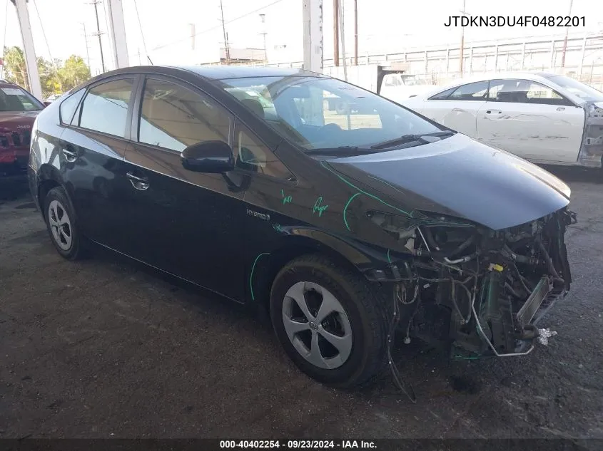 2015 Toyota Prius Two VIN: JTDKN3DU4F0482201 Lot: 40402254