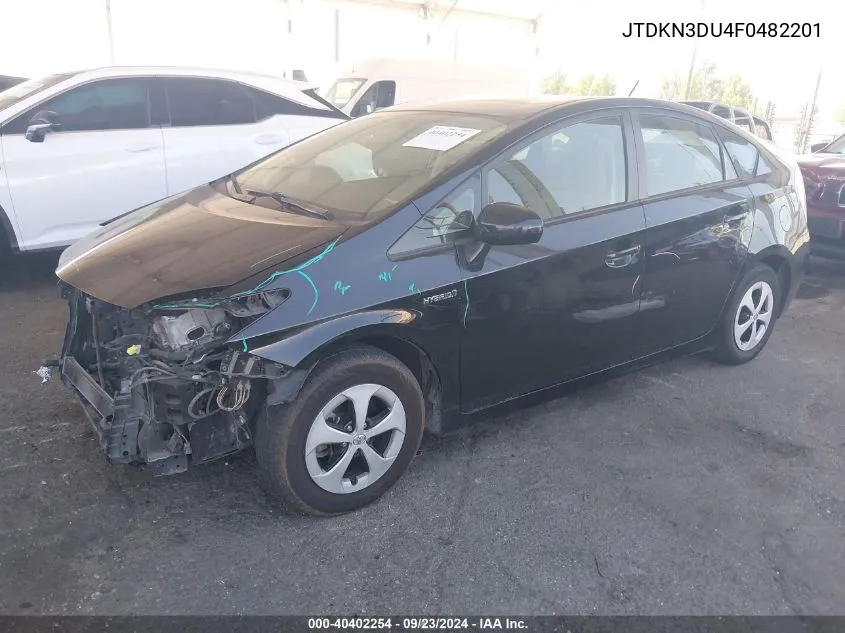 JTDKN3DU4F0482201 2015 Toyota Prius Two