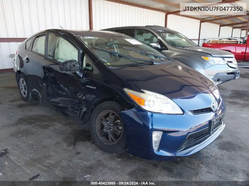 JTDKN3DU7F0477350 2015 Toyota Prius Two