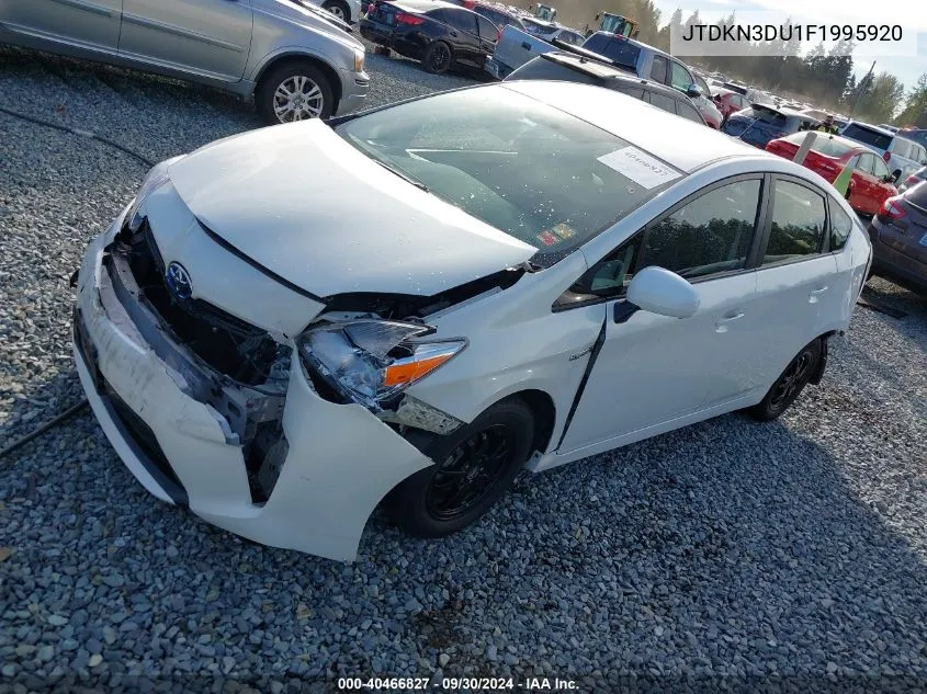 2015 Toyota Prius Two VIN: JTDKN3DU1F1995920 Lot: 40466827