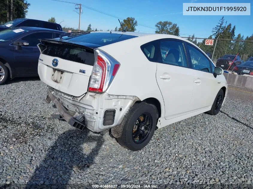 2015 Toyota Prius Two VIN: JTDKN3DU1F1995920 Lot: 40466827