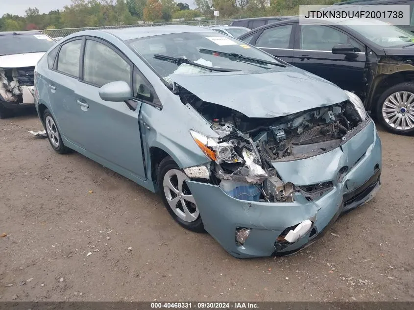 JTDKN3DU4F2001738 2015 Toyota Prius Two