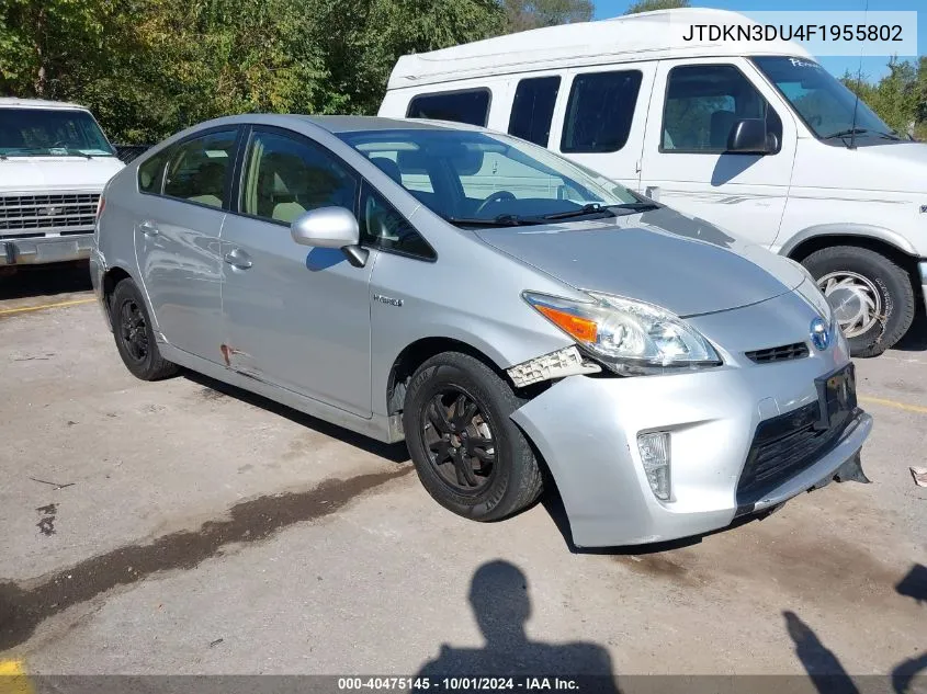 JTDKN3DU4F1955802 2015 Toyota Prius Three