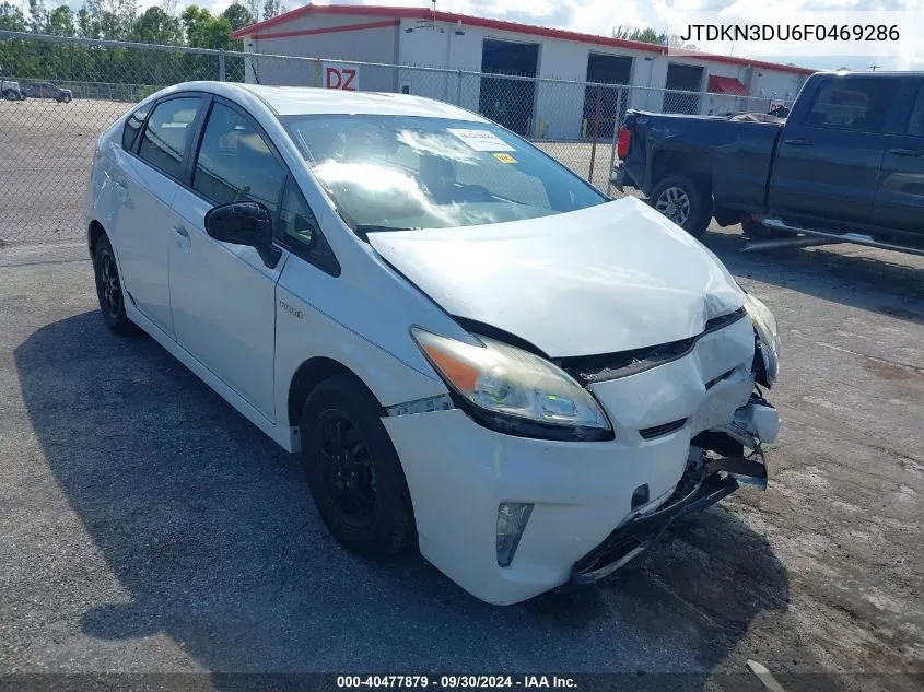 2015 Toyota Prius Three VIN: JTDKN3DU6F0469286 Lot: 40477879