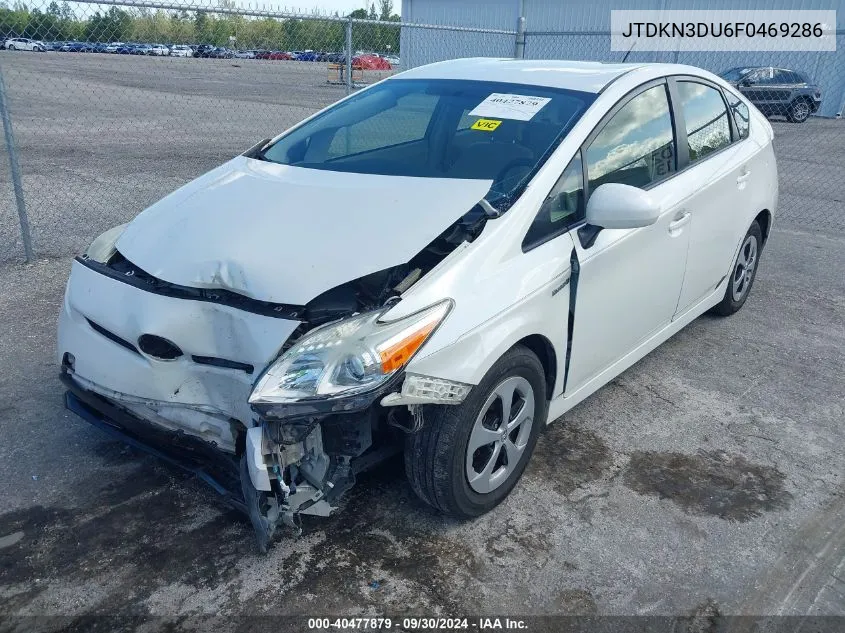 2015 Toyota Prius Three VIN: JTDKN3DU6F0469286 Lot: 40477879