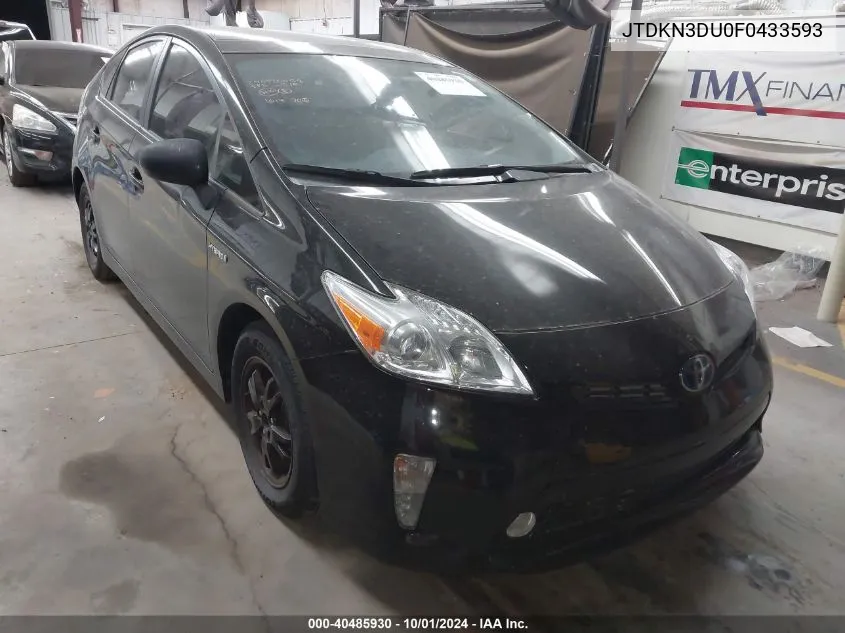 2015 Toyota Prius Three VIN: JTDKN3DU0F0433593 Lot: 40485930