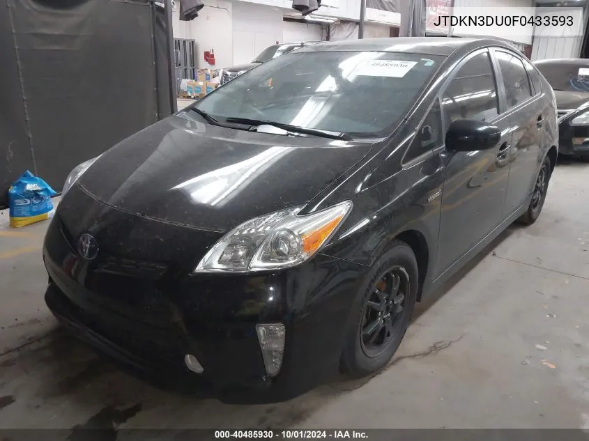 2015 Toyota Prius Three VIN: JTDKN3DU0F0433593 Lot: 40485930