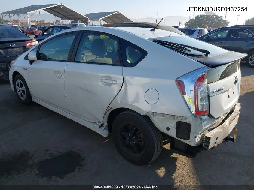 2015 Toyota Prius Two VIN: JTDKN3DU9F0437254 Lot: 40489669