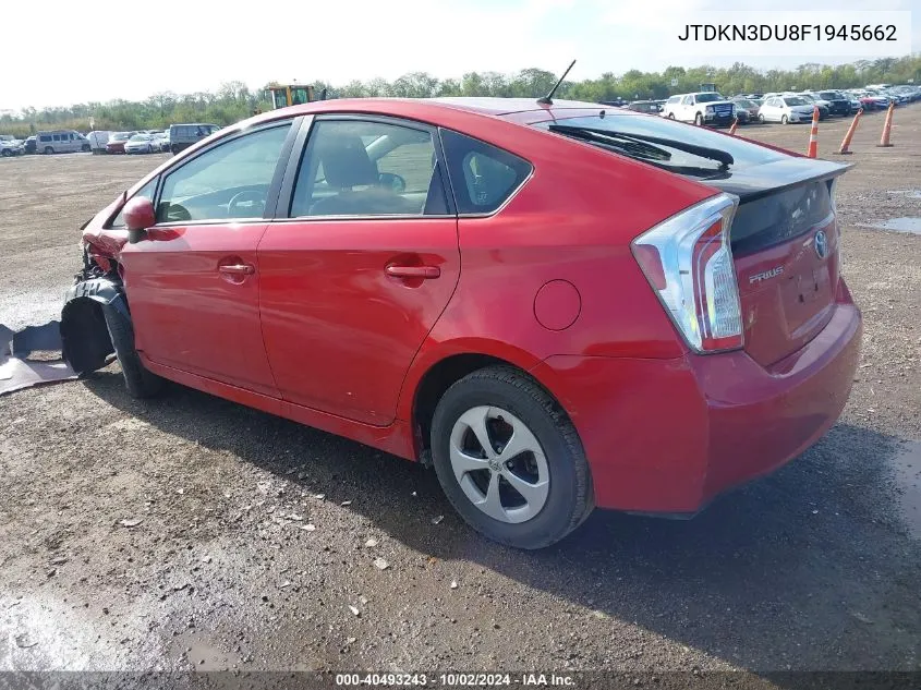 2015 Toyota Prius Two VIN: JTDKN3DU8F1945662 Lot: 40493243