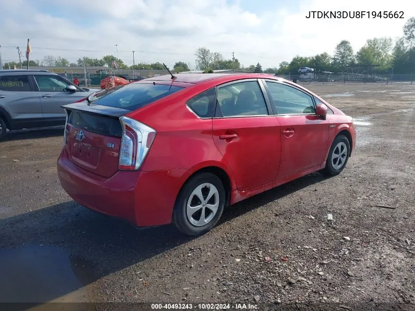 2015 Toyota Prius Two VIN: JTDKN3DU8F1945662 Lot: 40493243