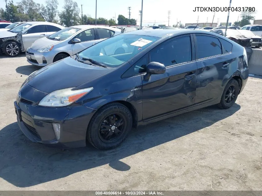 2015 Toyota Prius Three VIN: JTDKN3DU0F0431780 Lot: 40506614