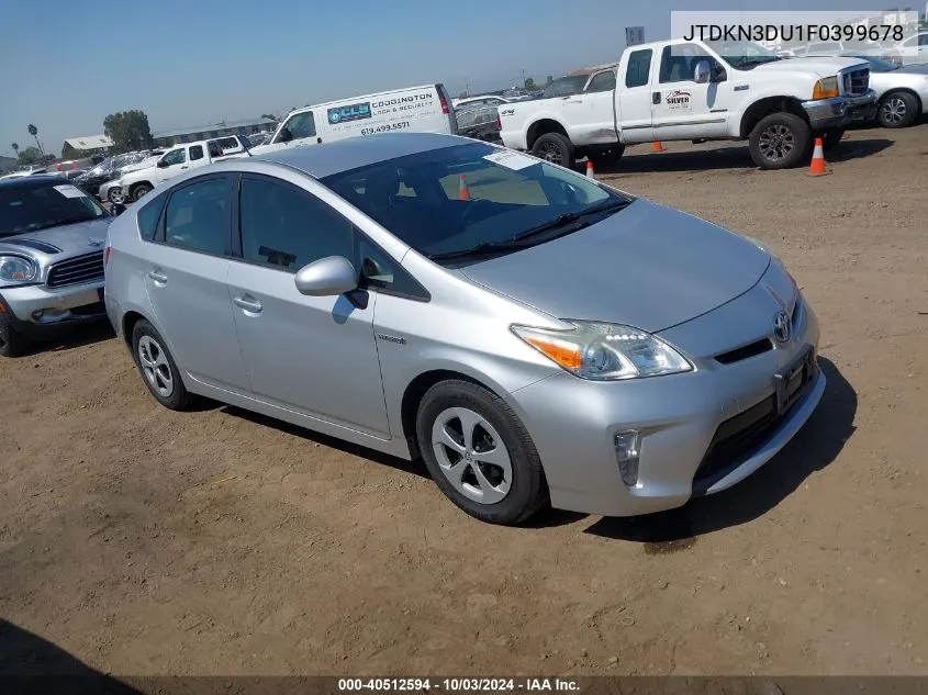 2015 Toyota Prius Three VIN: JTDKN3DU1F0399678 Lot: 40512594