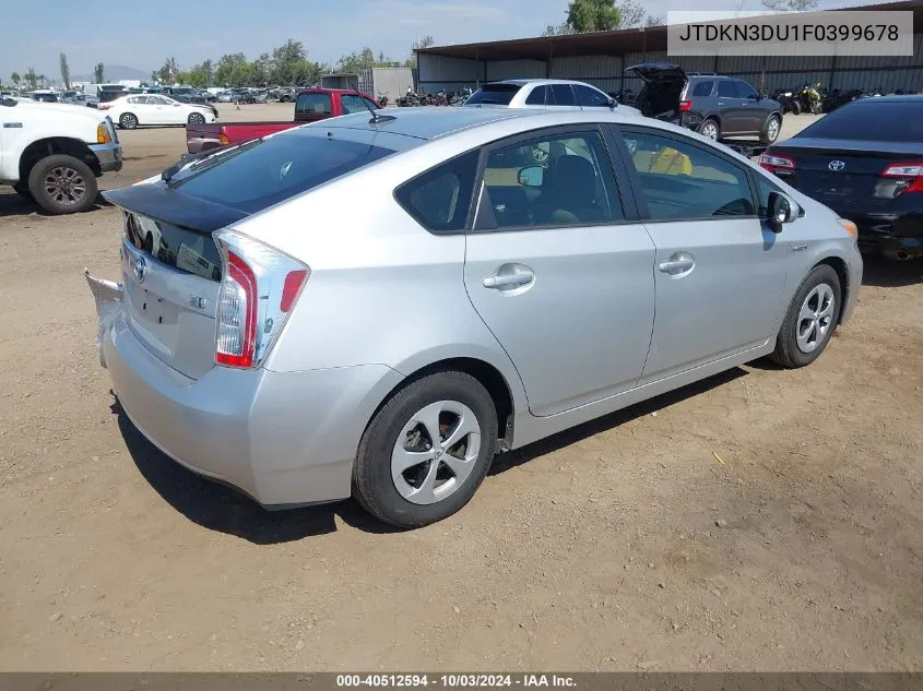 2015 Toyota Prius Three VIN: JTDKN3DU1F0399678 Lot: 40512594