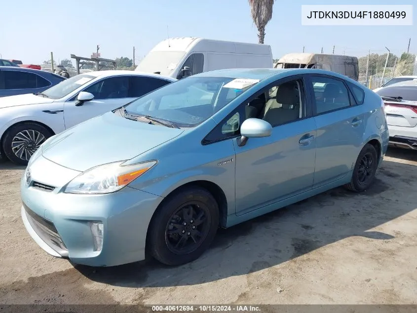 2015 Toyota Prius Two VIN: JTDKN3DU4F1880499 Lot: 40612694