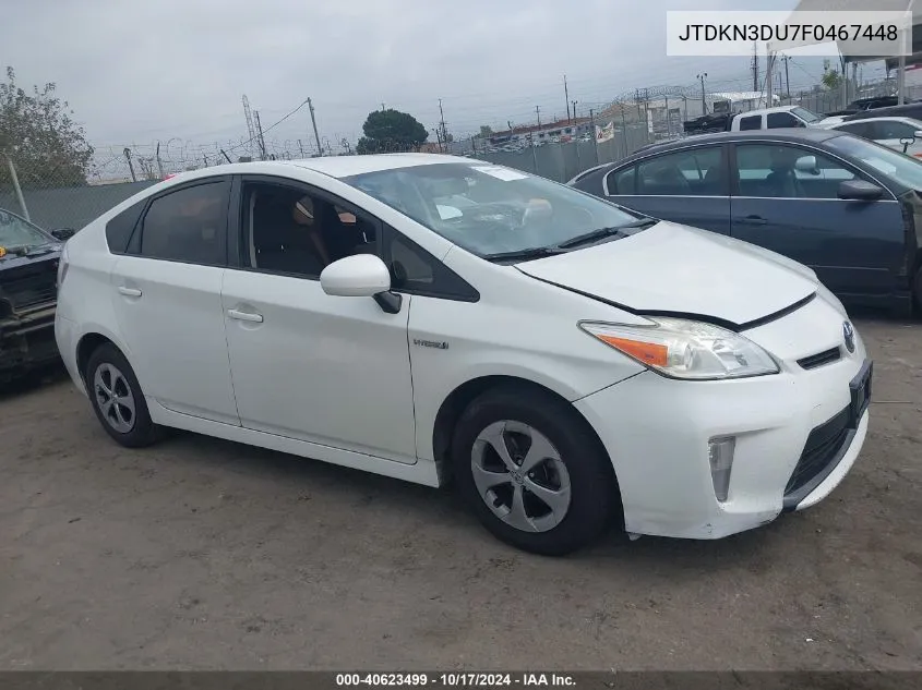 2015 Toyota Prius Two VIN: JTDKN3DU7F0467448 Lot: 40623499