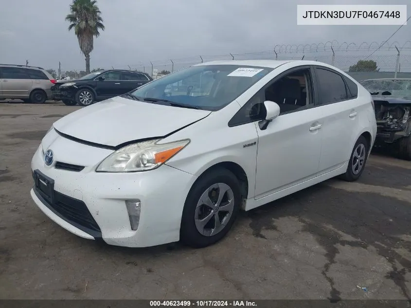 2015 Toyota Prius Two VIN: JTDKN3DU7F0467448 Lot: 40623499