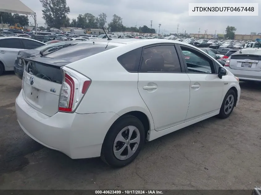 2015 Toyota Prius Two VIN: JTDKN3DU7F0467448 Lot: 40623499